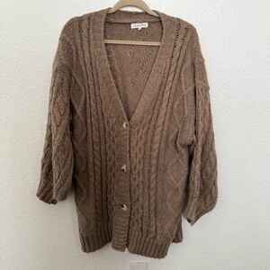Emory Park Cozy Cable Knit Cardigan - Long
